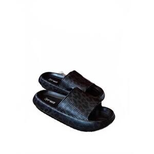 NEW JULIA ROSE women's leopard slides in black